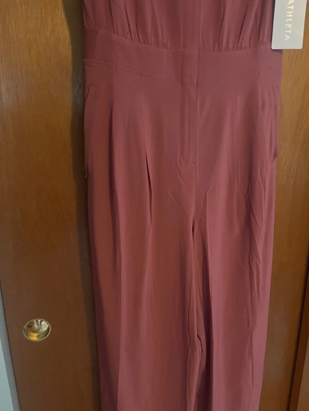 NWT Athleta Brooklyn Heights Wide Leg Jumpsuit in Mauve size 8 Tall - Picture 5 of 12